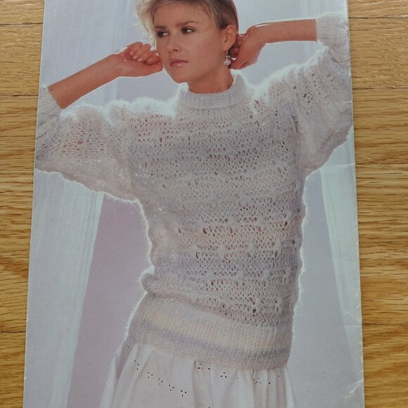 Vintage Sweaters Vests Knitting Pattern Book "Hurry Knits" Loose Fit Patons 464 - Picture 2 of 8